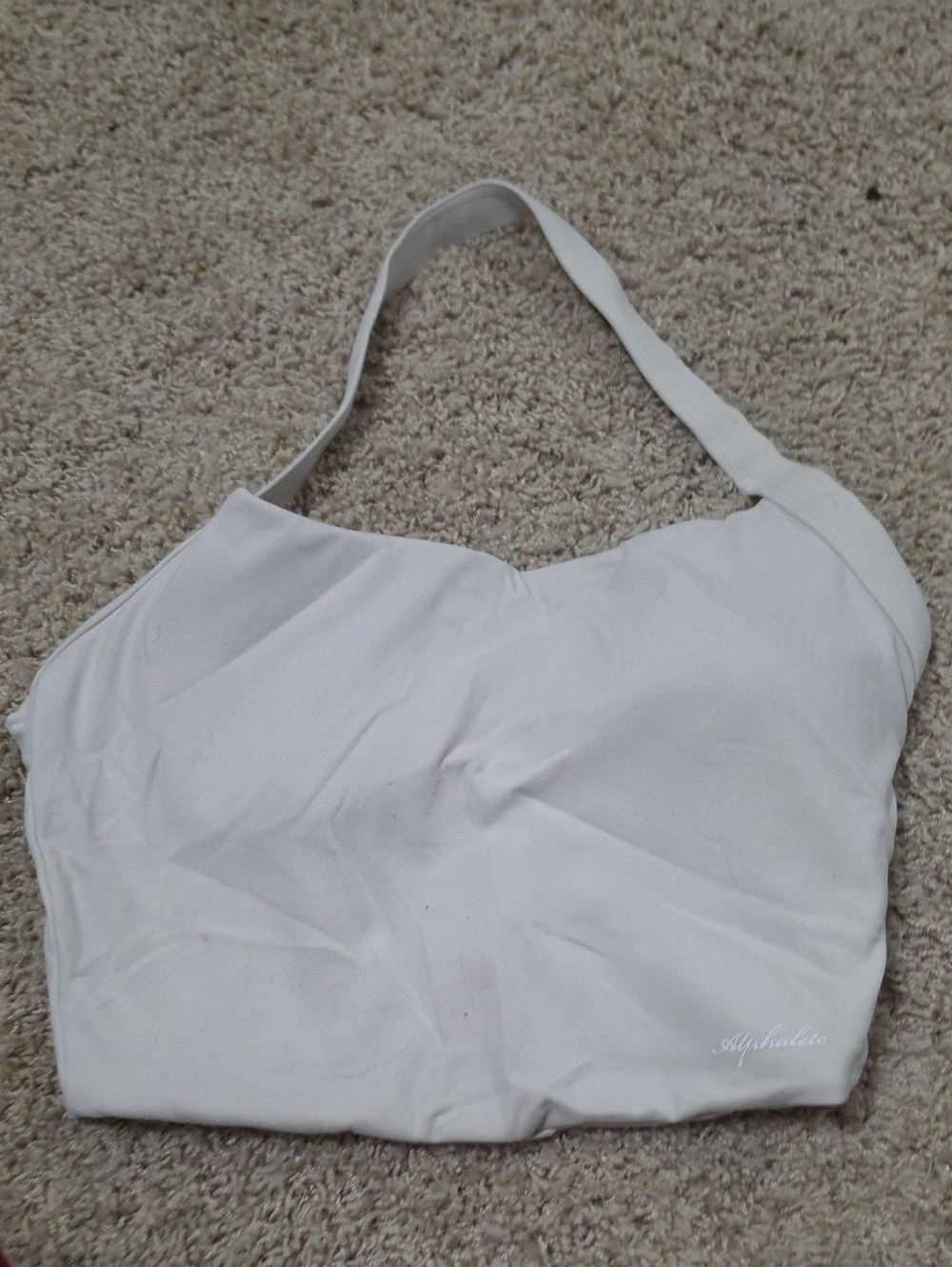 Alphalete White Halter Sports Bra